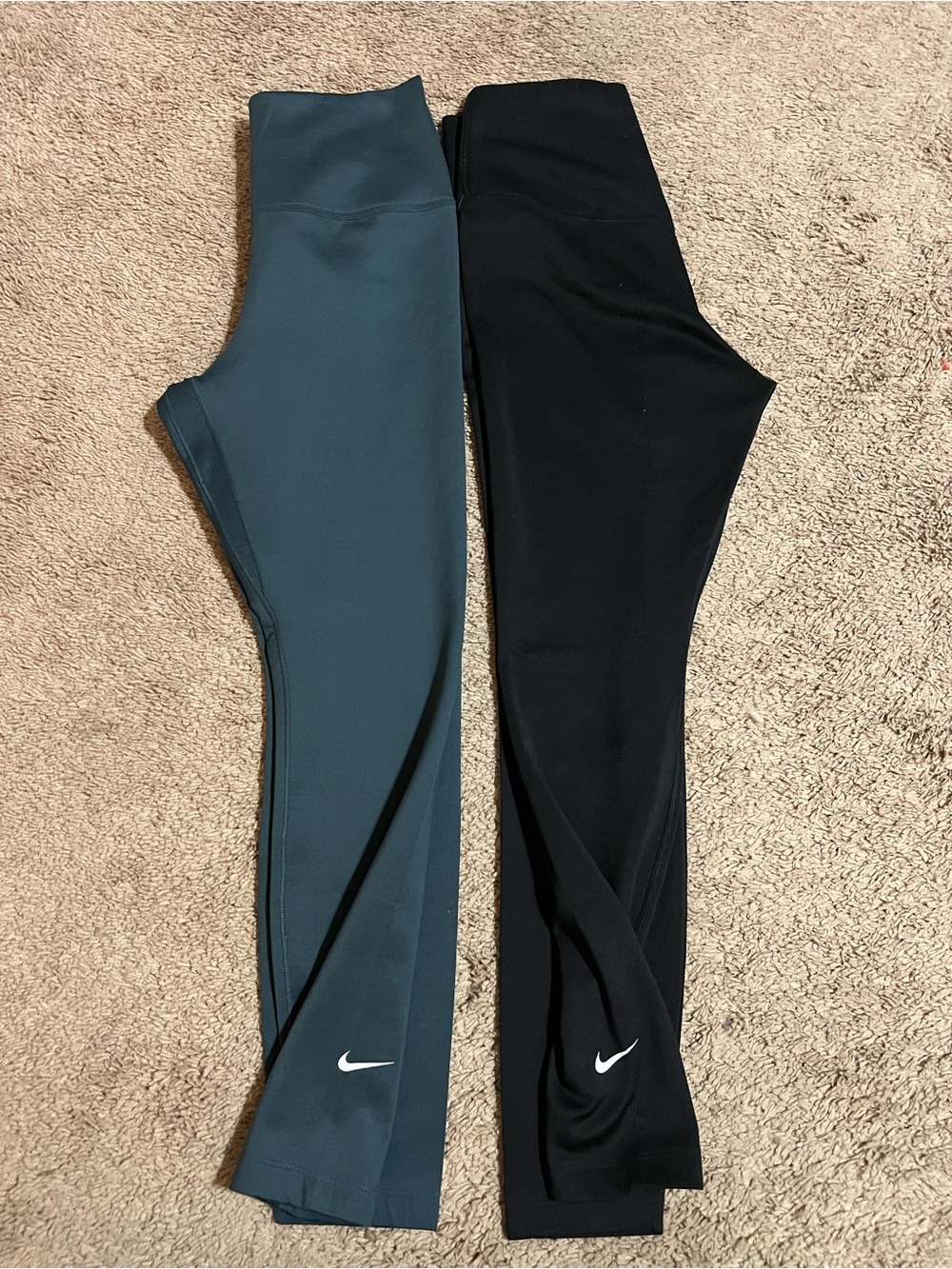 Nike Teal and Black Leggings Duo